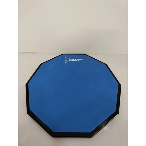 Instrument Mastery Double Sided Drum Practice Warm Up Pad 10 inches Wooden Base - Picture 3 of 12